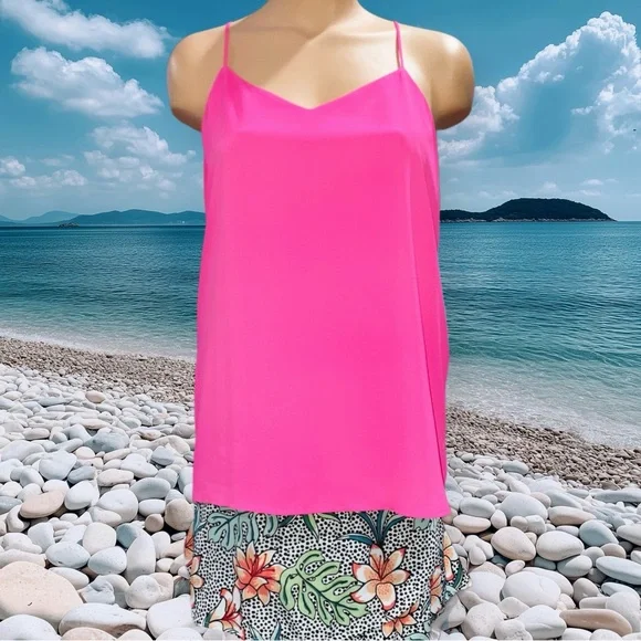 Express Women's Barcelona Reversible Camisole Tank Top Pink Orange Y2K Size M - Picture 10 of 13